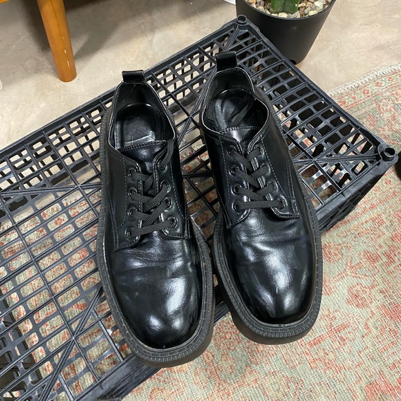 ZARA SIZE 37 PLATFORM SHOES BLACK - Picture 5 of 7